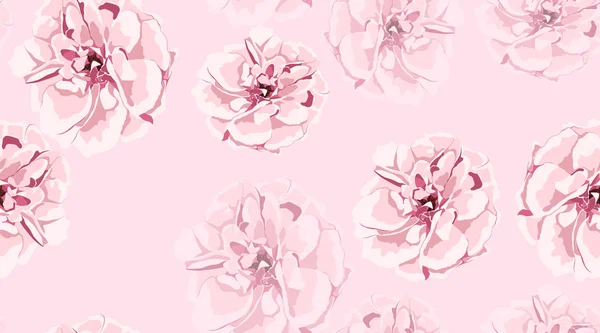 Acquerello Rose, motivo floreale senza cuciture . — Vettoriale Stock