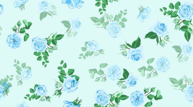 Vintage gül, sorunsuz çiçek desenli.