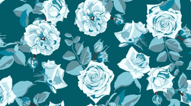 Sorunsuz çiçek gül desenli suluboya tarzında.