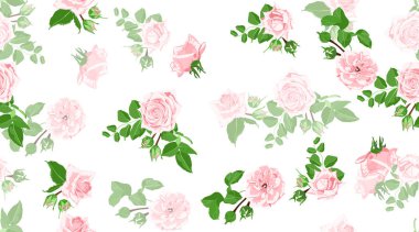 Gül Seamless modeli Vintage tarzı.