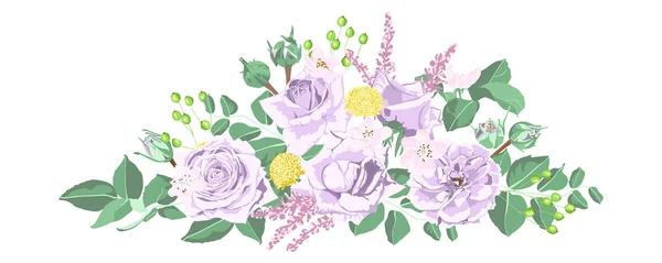 Γάμος σχεδιασμού κάρτα με ακουαρέλα λουλούδια. — Διανυσματικό Αρχείο