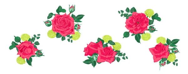 Hochzeitskarte lädt zum Design ein, Vektor-Rosen. — Stockvektor