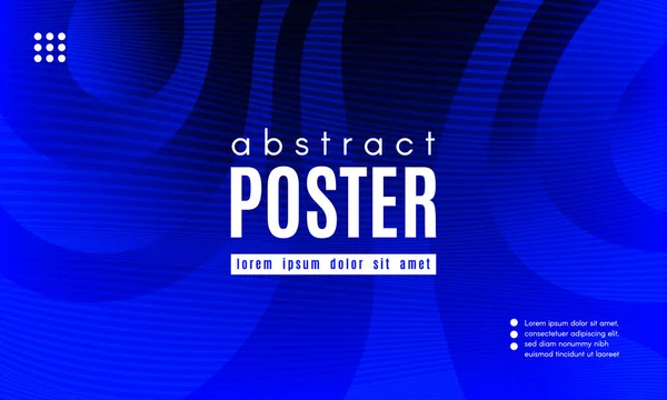 Cartel de onda abstracta con formas de fluido de color . — Vector de stock