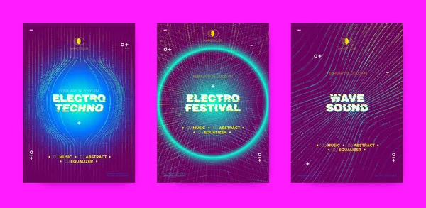 Carteles del Festival de Música Electrónica . — Archivo Imágenes Vectoriales