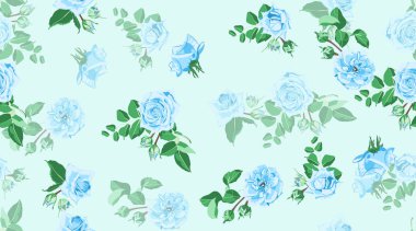 Vintage gül, sorunsuz çiçek desenli.