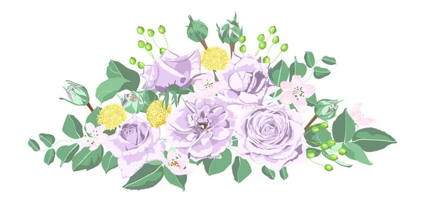 Γάμος σχεδιασμού κάρτα με ακουαρέλα λουλούδια. — Διανυσματικό Αρχείο