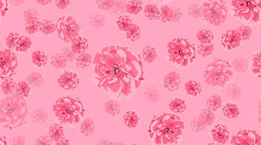 Sorunsuz çiçek desenli, kırmızı Vintage gül.