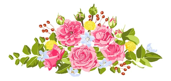 Collection de roses vintage pour la conception de mariage . — Image vectorielle