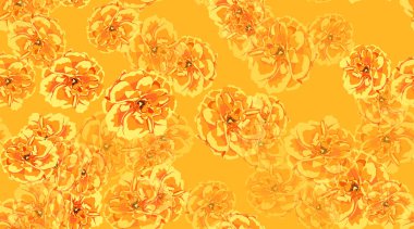 Turuncu Çiçek seamless modeli.