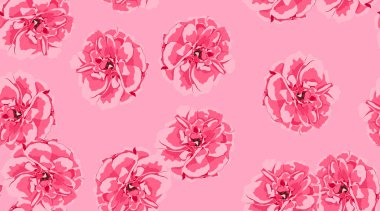 Sorunsuz çiçek desenli, kırmızı Vintage gül.