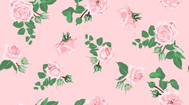 Gül düğün dekorasyon için Seamless modeli.