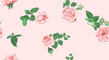 Gül düğün dekorasyon için Seamless modeli.