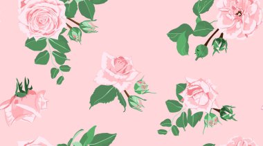 Gül düğün dekorasyon için Seamless modeli.