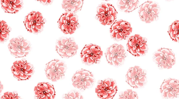 Patrón floral sin costuras, rosas rojas vintage . — Archivo Imágenes Vectoriales