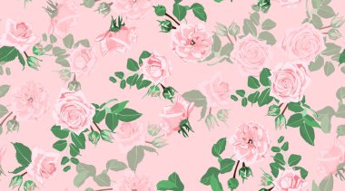 Gül düğün dekorasyon için Seamless modeli.