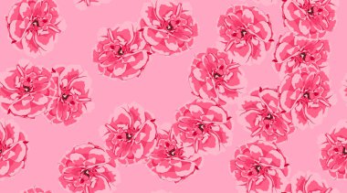 Sorunsuz çiçek desenli, kırmızı Vintage gül.