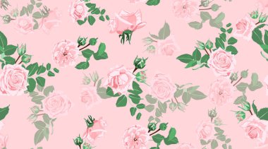 Gül düğün dekorasyon için Seamless modeli.