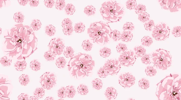 Roses aquarelle, motif floral sans couture . — Image vectorielle