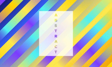 Parlama efekti ile renkli çizgili arka plan. Mavi ve sarı renklerde Trendy gradyan ile soyut Minimal tasarım. Eps10 vektör. Afiş satırları tablo. Arka planda Modern tarzda Bright çizgili.