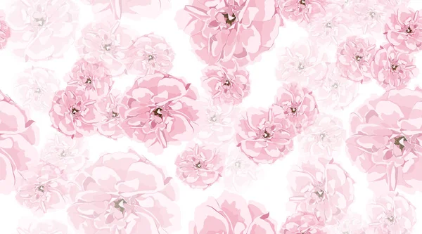 Watercolor Roses, Floral Seamless Pattern.