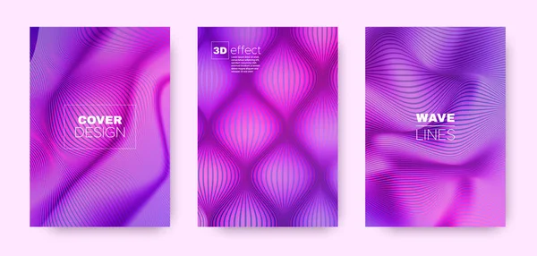 Magenta Flow Cover. Colorful Vector Shapes.