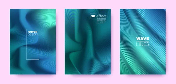 Blauwe stroom banner. Abstracte covers set. Verkeer — Stockfoto