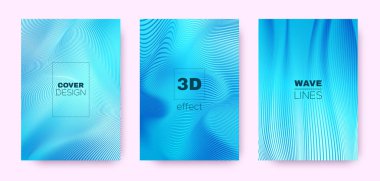 3d Hatları Tasarım. Dalga Akış Şekli. Neon Modern 