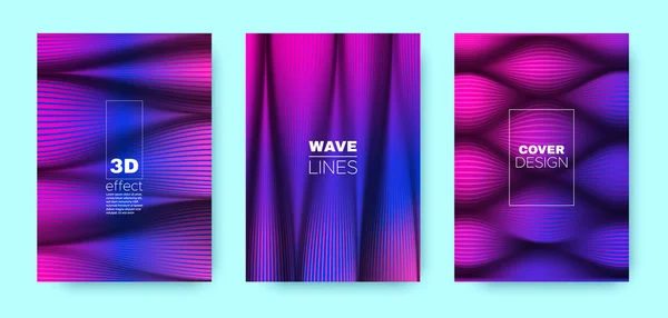 Blue Wave Poster. Headline Cover. Violet Dynamic — Stock Photo, Image