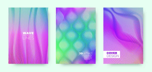 Multicolor Lines Concept. Brochure 3d minimale . — Image vectorielle