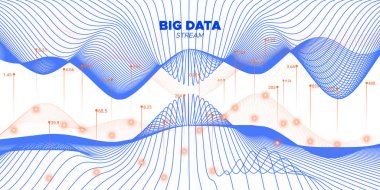 Veri Akışı. Akışkan Finansal İllüstrasyon. Matris 