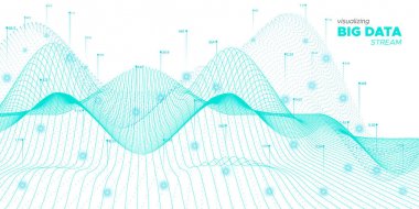 Veri Hareketi. Akışkan Teknolojisi Arka Plan. Dijital 