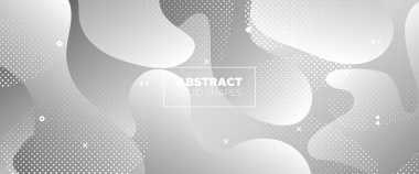 Akış Dalgası Posteri. Tek Renkli Gradyan Şablonu. 