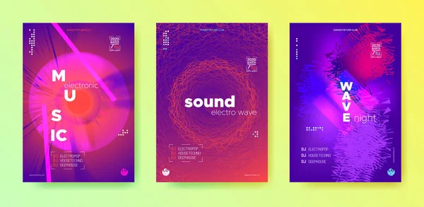 Müzik Broşürü. Mor Elektro Dj Posteri. Neon 