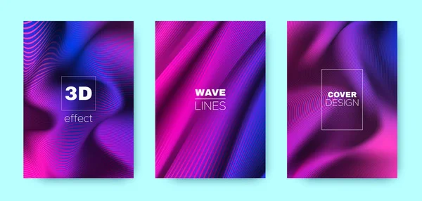 Poster Violet Flow. Copertina di design. Dinamica rosa — Vettoriale Stock