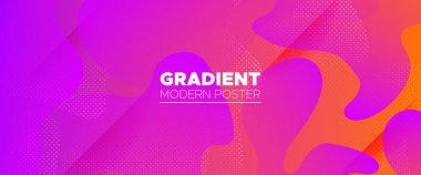 Soyut Akış Tasarımı. Neon Gradyan Broşür. 