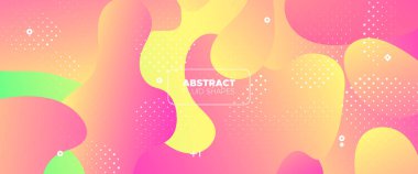 Soyut Dalga Şekilleri. Kırmızı Minimal Broşür. 