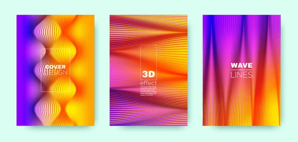 Linee colorate Concetto. Brochure 3d moderna . — Vettoriale Stock