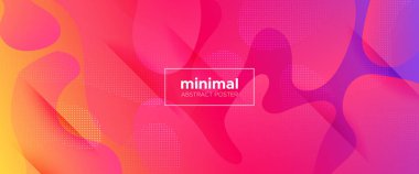 Renkli Soyut Poster. Fütüristik Gradyan. 