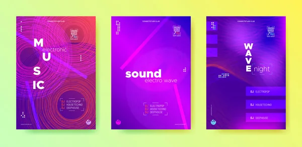 Muziek flyer. Levendige design posters. Dans beat. — Stockvector