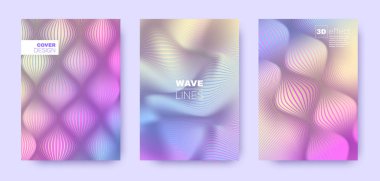 Çok Renkli Afiş. Renkli 3d Hatları Kapak. 