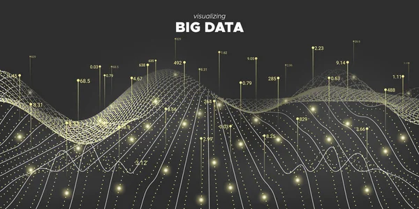 Big Data 3d. White Business Information. Matrice — Image vectorielle