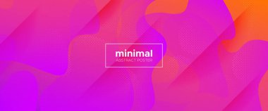 Soyut Akış Tasarımı. Neon Minimal Poster. 