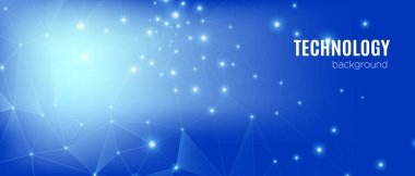 Büyük Veri İş. Teknoloji Vektörü. Mavi 