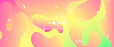 3d Akışkan Arka Plan. Canlı Degrade Poster. 