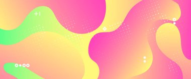 3d Akışkan Arka Plan. Pembe Degrade Poster. 