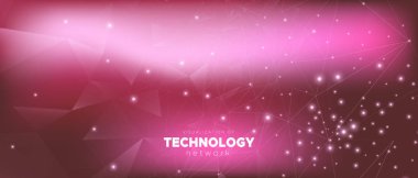 Büyük Veri İş. Teknoloji Vektörü. Kırmızı 