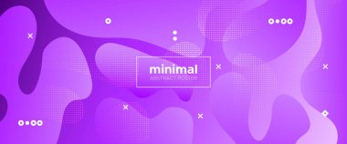 Soyut Akışkan Deseni. Neon Gradyan Posteri. 