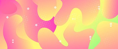 Soyut Dalga Şekilleri. Kırmızı Minimal Broşür. 