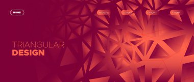 Üçgenler Arka Plan. Soyut Geometrik Afiş. 