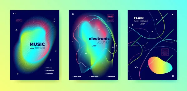 Festa della Musica Vivida. Layout futuristico. Elettronica — Vettoriale Stock